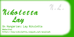 nikoletta lay business card